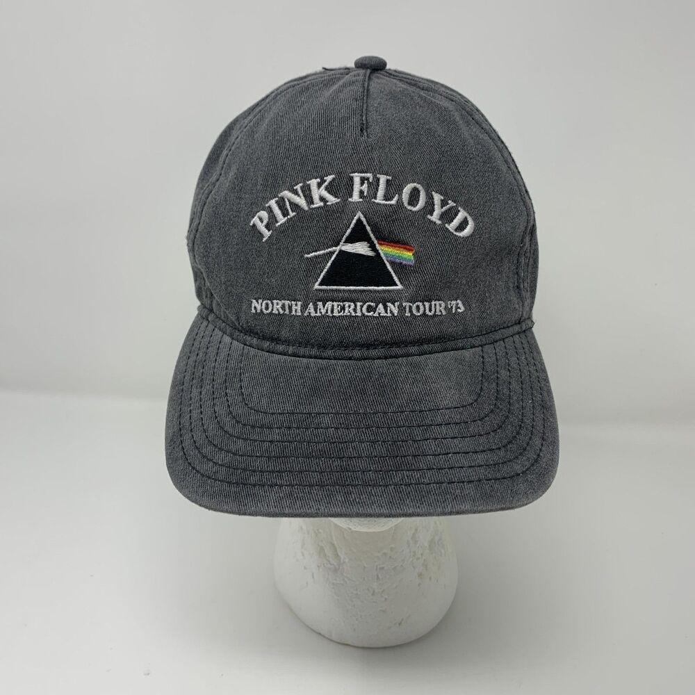 Pink Floyd Hat Cap Snap Back Gray North American Tour 73 Embroidered Mens Music